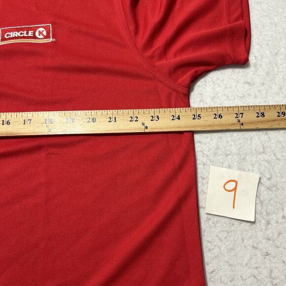 Circle K Men's Large Gas Station Employee Polo Red Logo Workwear Shirt - Picture 7 of 12